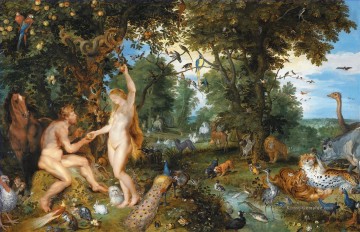 Jan Brueghel de Oude en Peter Paul Rubens Het Aards paradijs met de zondeval van Adam en Eva Ölgemälde